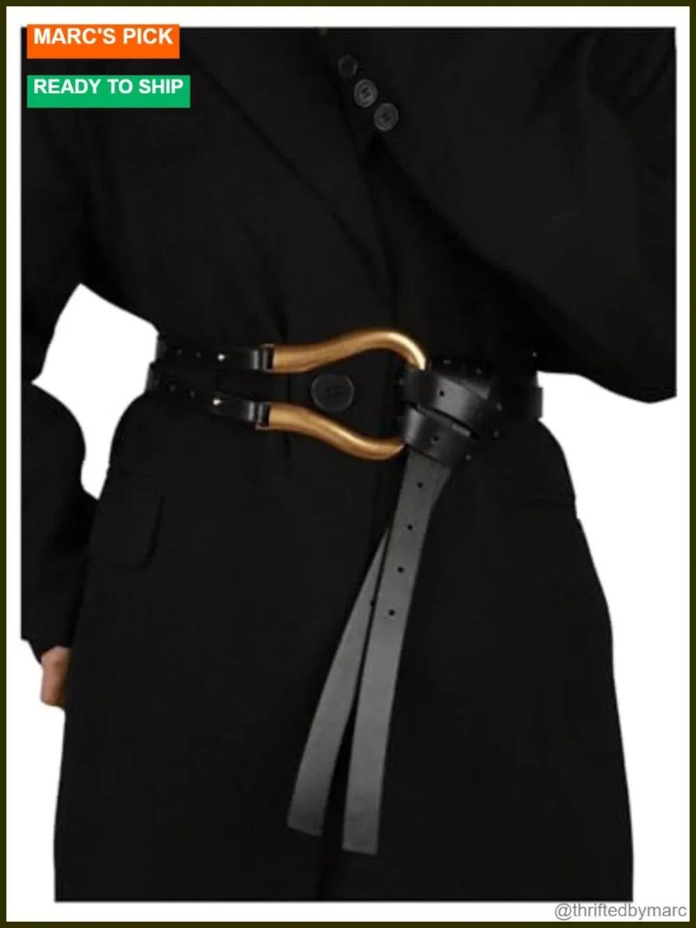 Women's Renaissance PU Leather Belt with Ring Buckle for Cosplay